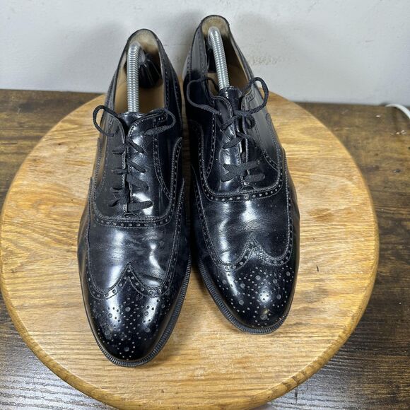 Salvatore Ferragamo Shoes Mens Size 10 3E Oxford Brogue Wingtip Dress Leather main image 8